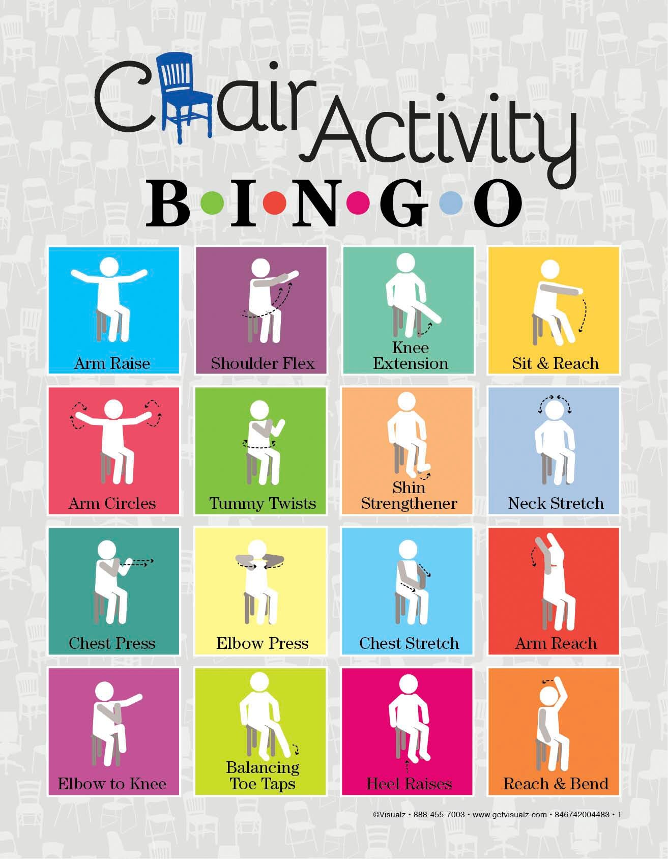 Image for Visualz Express Chair Activity Bingo, Sit Down Exercises from School Specialty